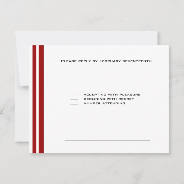 Sports Baseball Bar Mitzvah Party Red RSVP Card (Front)