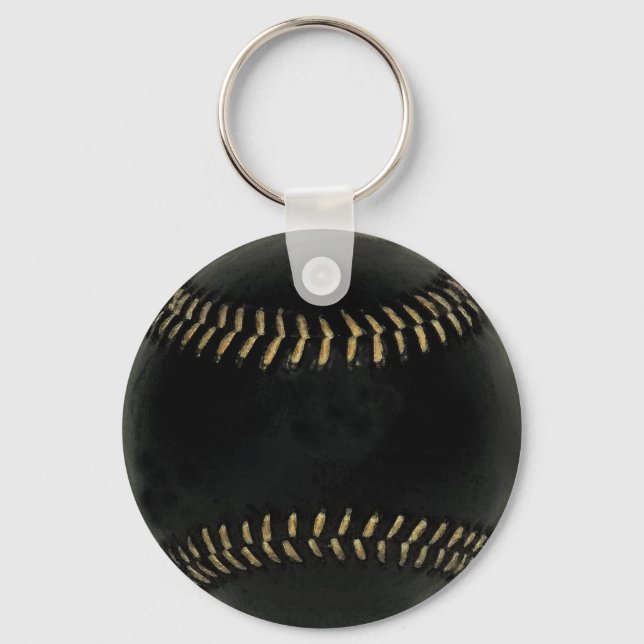 sports, baseball black key ring (Front)
