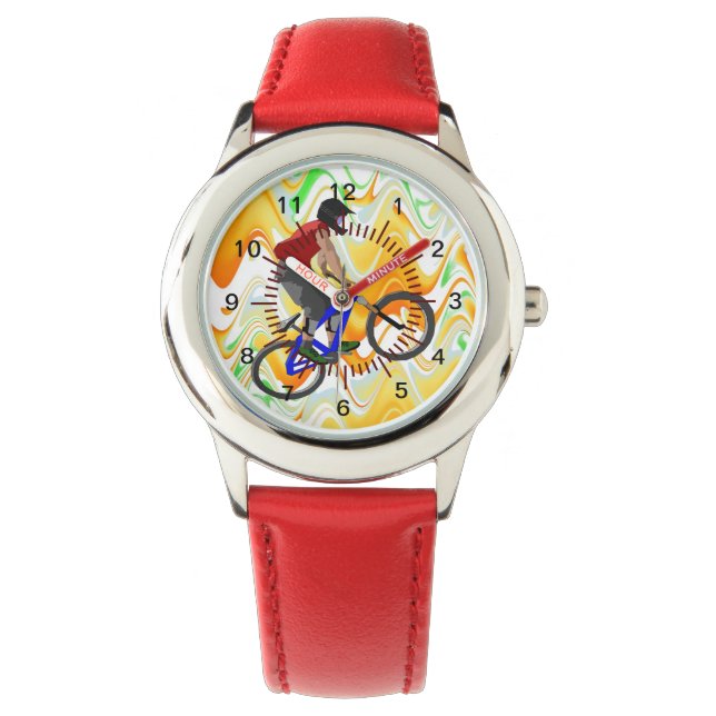 Sports Bike Bmx Team Coach Peace Love Destiny Watch (Front)