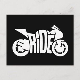 Sports Bike RIDE Holiday Postcard