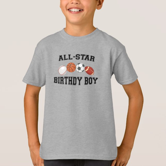 sports birthday boy T-Shirt (Front)