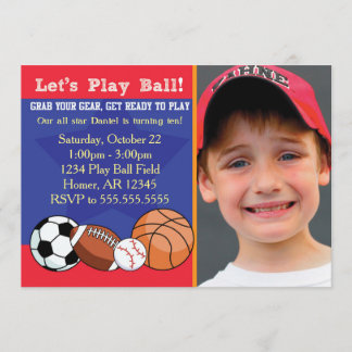 Sports Birthday Invitation