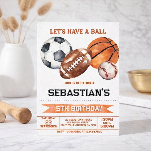 Sports Birthday Invitation (Creator Uploaded)