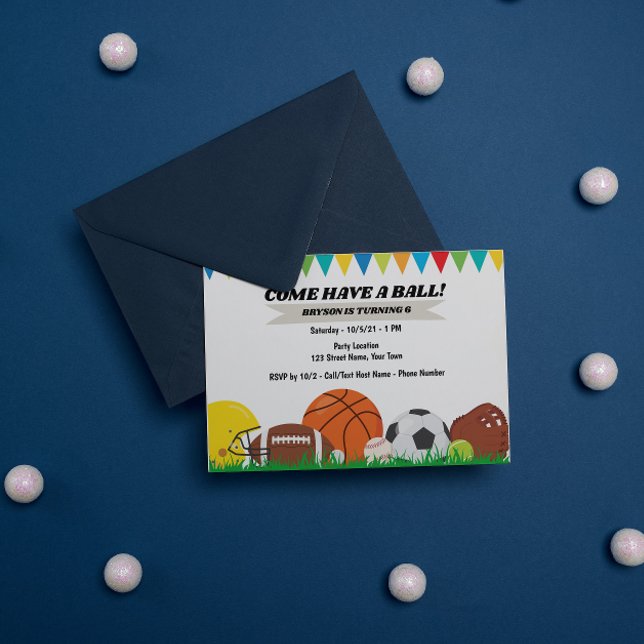 Sports Birthday Invitation (Creator Uploaded)