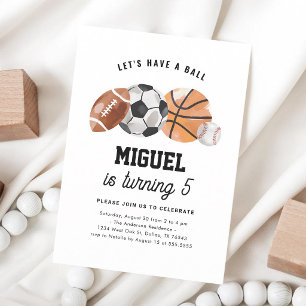 Sports Birthday Invitation for Kids