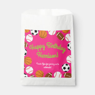 Sports Birthday Party Kids Cute Pink Girls Favour Bags