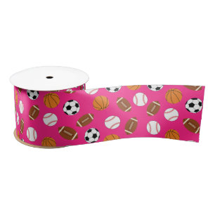 Sports Birthday Party Kids Cute Pink Girls Satin Ribbon