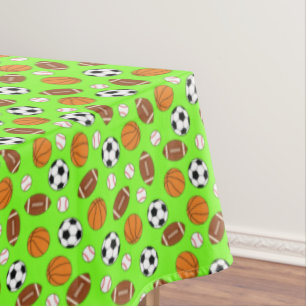 Sports Birthday Party Kids Cute Tablecloth