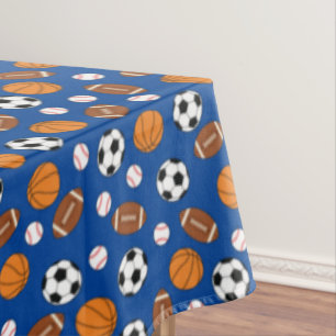 Sports Birthday Party Kids Cute Tablecloth