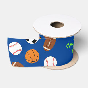 Sports Birthday Party Satin Ribbon