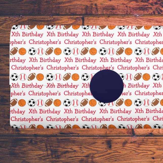 Sports Birthday Tissue Paper (Creator Uploaded)