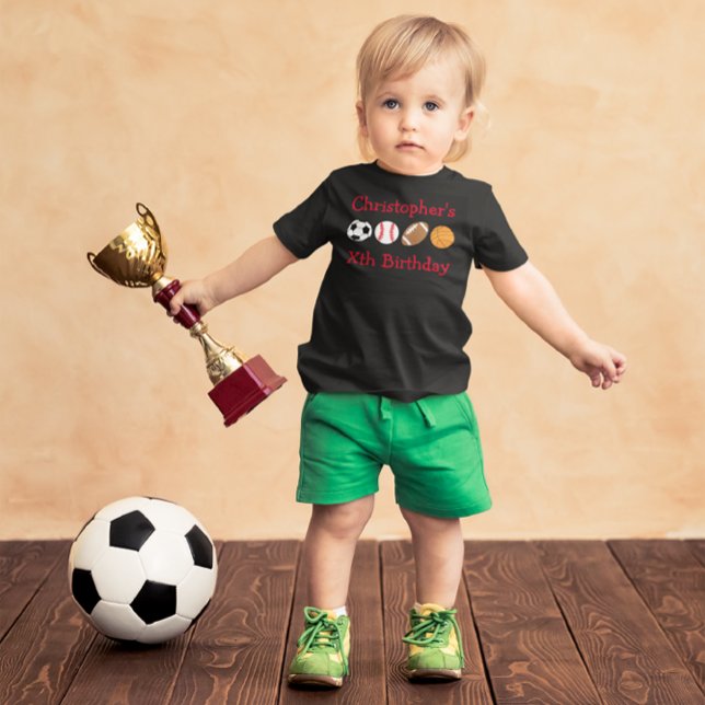 Sports Birthday Toddler T-Shirt (Creator Uploaded)
