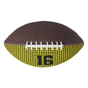 Sports Black Gold Check Team NUMBER Age Football