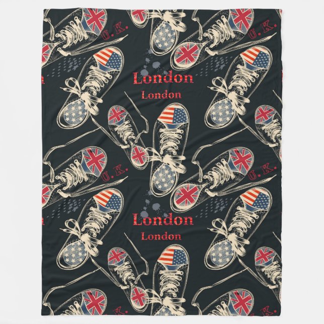 Sports Boots Fashion Pattern  Fleece Blanket (Front)