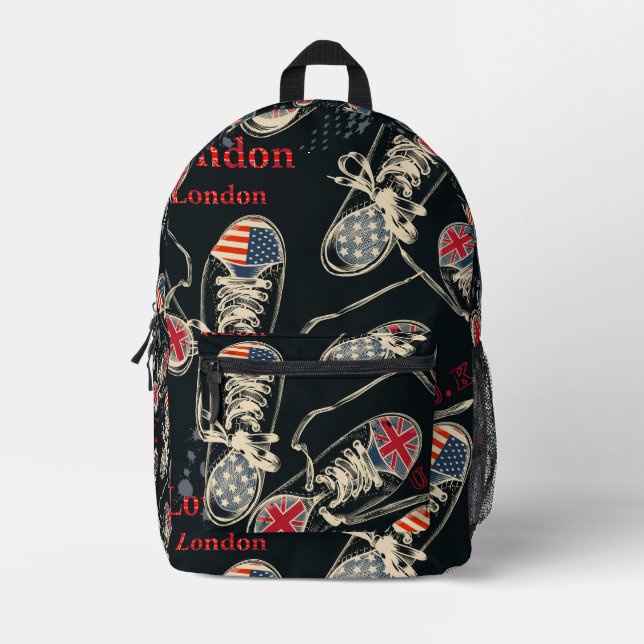 Sports Boots Fashion Pattern  Printed Backpack (Front)