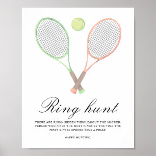 Sports Bridal shower - Ring hunt game Poster