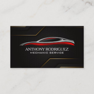 Sports Car Auto Car Care Services Business Card
