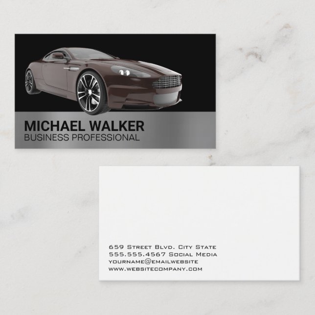 Sports Car | Auto Services Business Card (Front/Back)