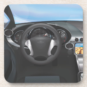 Sports Car Dashboard Coaster