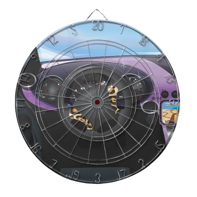 Sports Car Dashboard Dartboard (Front)