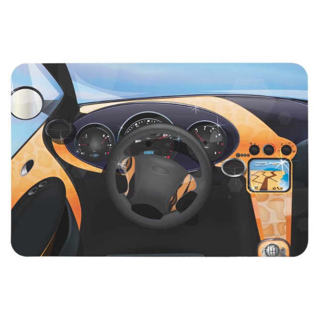 Sports Car Dashboard Magnet (Horizontal)