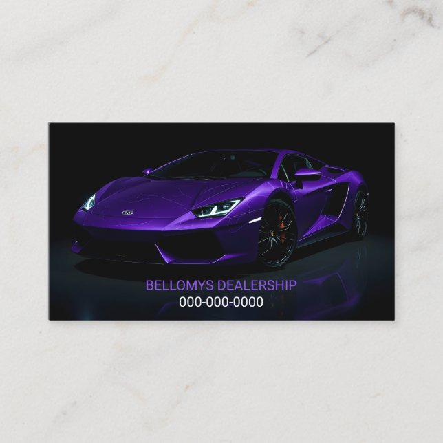 Sports Car Dealership Business Card (Front)