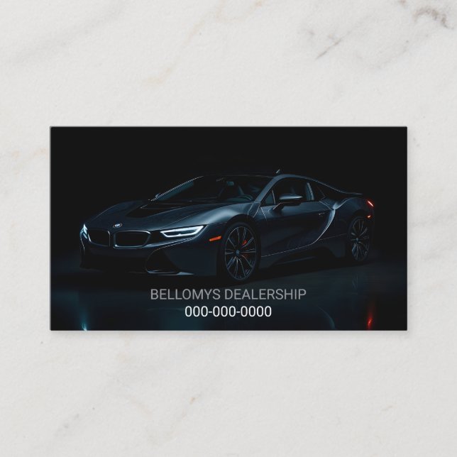 Sports Car Dealership Business Card (Front)