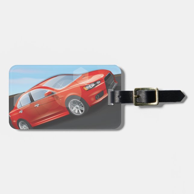 Sports Car Luggage Tag (Front Horizontal)