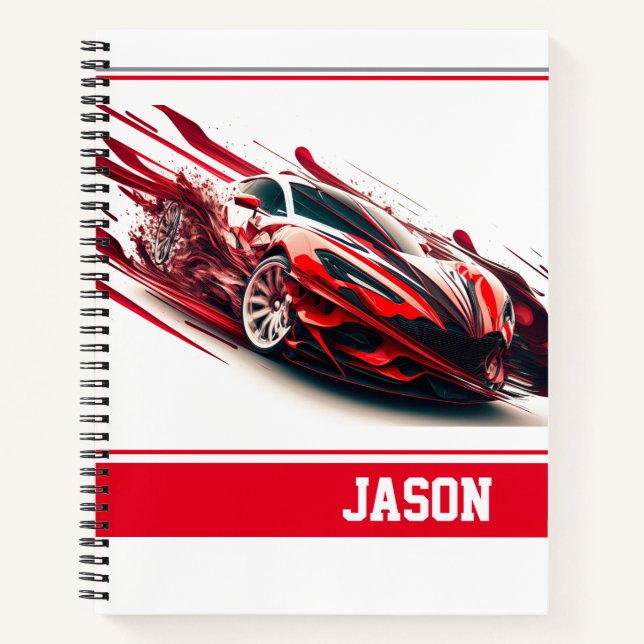 Sports Car Notebook (Front)