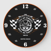 Sports Car Racing Pro Driver Chequered Flag Garage