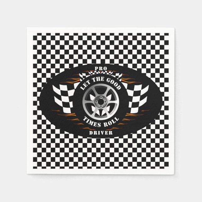 Sports Car Racing Tailgate Birthday Party Supplies Napkin (Front)