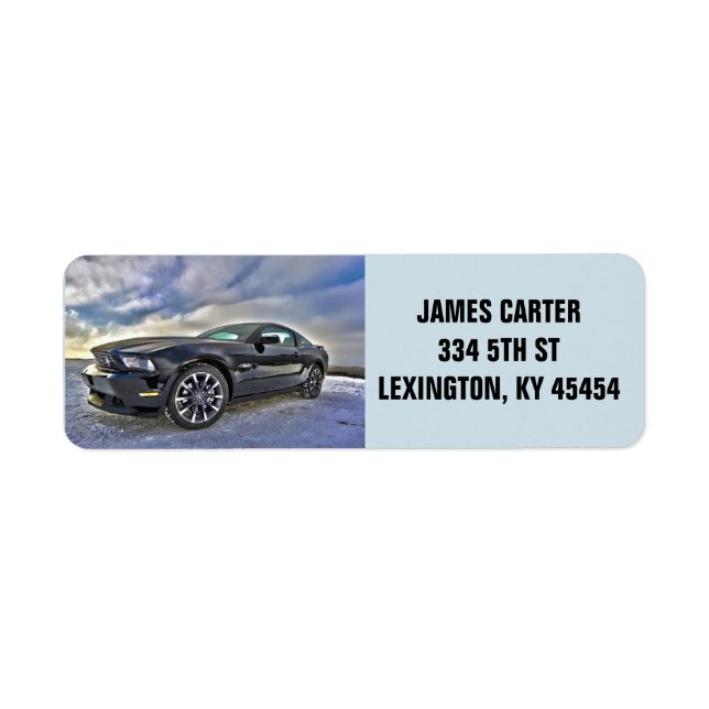 SPORTS CAR RETURN ADDRESS LABELS (Front)