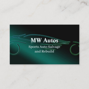 Sports Car Salvage and Rebuild, luxury Business Card