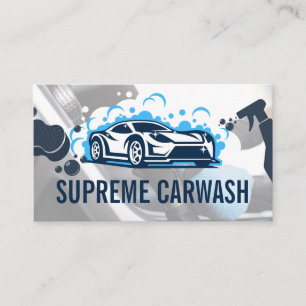 Sports Car Soap Bubbles Business Card