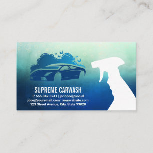 Sports Car Soap Bubbles Spray Bottle Business Card
