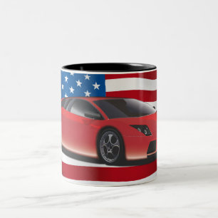 Sports Car Two-Tone Coffee Mug