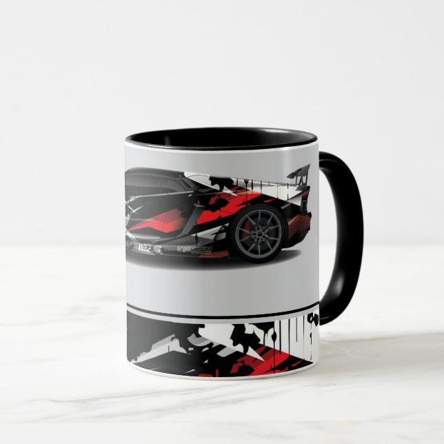 Sports Car Two-Tone Coffee Mug (Front Right)