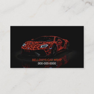 Sports Car Wrap Service Business Card