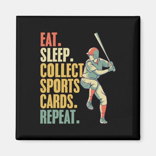 Sports Card Collecting Basketball Baseball Card Co Magnet (Front)