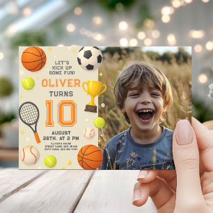 Sports Champion Birthday Party Invitation
