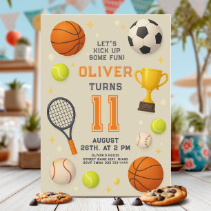 Sports Champion Birthday Party Invitation