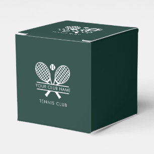 Sports Club Name Lawn Tennis Team Players Green Favour Box