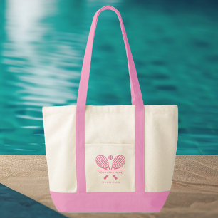 Sports Club Name Tennis Team Pink Swag Tote Bag