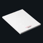 Sports COACH NAME Team colors Modern Office Notepad<br><div class="desc">Custom COACH in Red, LAST NAME in black on white background. Easy to personalize text, text colors to your own team colors. Great Gift, Award, Office Necessity for any Coach from Little League thru college Sports. Simple, Modern Style. Mix and match entire Sports / Coach / Team Spirit Collections by...</div>