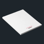 Sports COACH NAME Team colors Modern Office Notepad<br><div class="desc">Custom COACH in Red, LAST NAME in black on white background. Easy to personalize text, text colors to your own team colors. Great Gift, Award, Office Necessity for any Coach from Little League thru college Sports. Simple, Modern Style. Mix and match entire Sports / Coach / Team Spirit Collections by...</div>