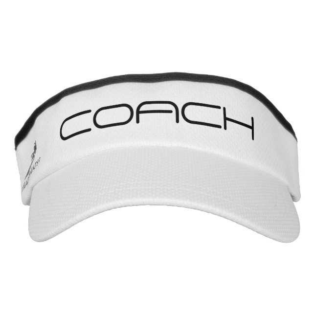 Sports coach sun visor cap - personalised hat (Front)