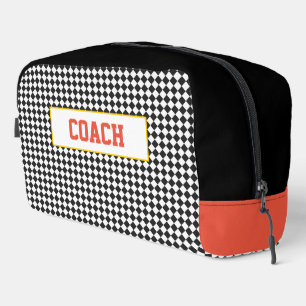 Sports COACH Team Spirit Colours Chequerboard Fun Dopp Kit