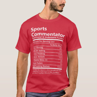 Sports Commentator Nutritional And Unden friends T-Shirt