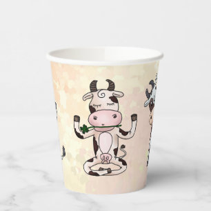 sports cow paper cups