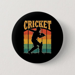 Sports Cricket Player – The Gentleman’s Game  6 Cm Round Badge